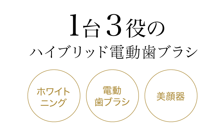 ShinyCavitechは1台3役のハイブリッド電動歯ブラシ